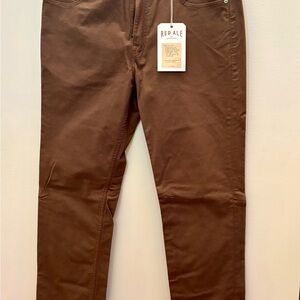 Men's Red Ale by Alesbury Rust Colored Bedford Cord Slim Fit Pants.